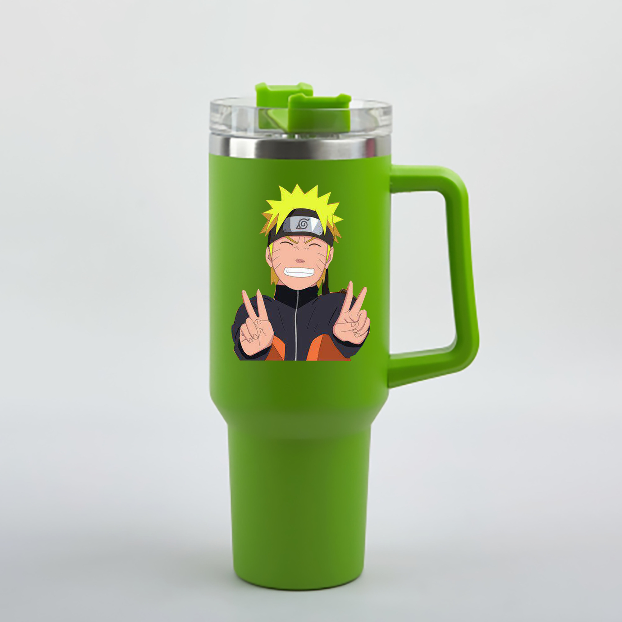 （画像用） NARUTO -ナルト- うずまき ナルト Uzumaki Naruto 1200mL車用タンブラー - クリスタルステッカー（プラスチックストロー付き）